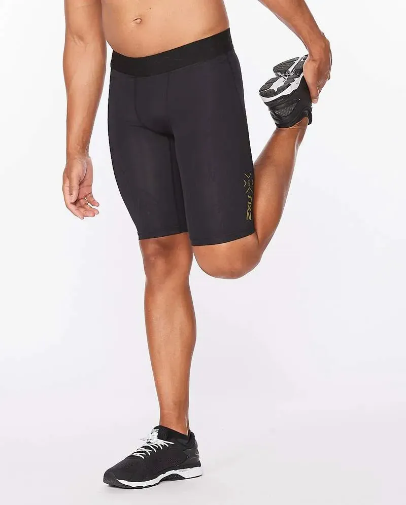 2XU Force Mens Compression Shorts (Black/Gold)