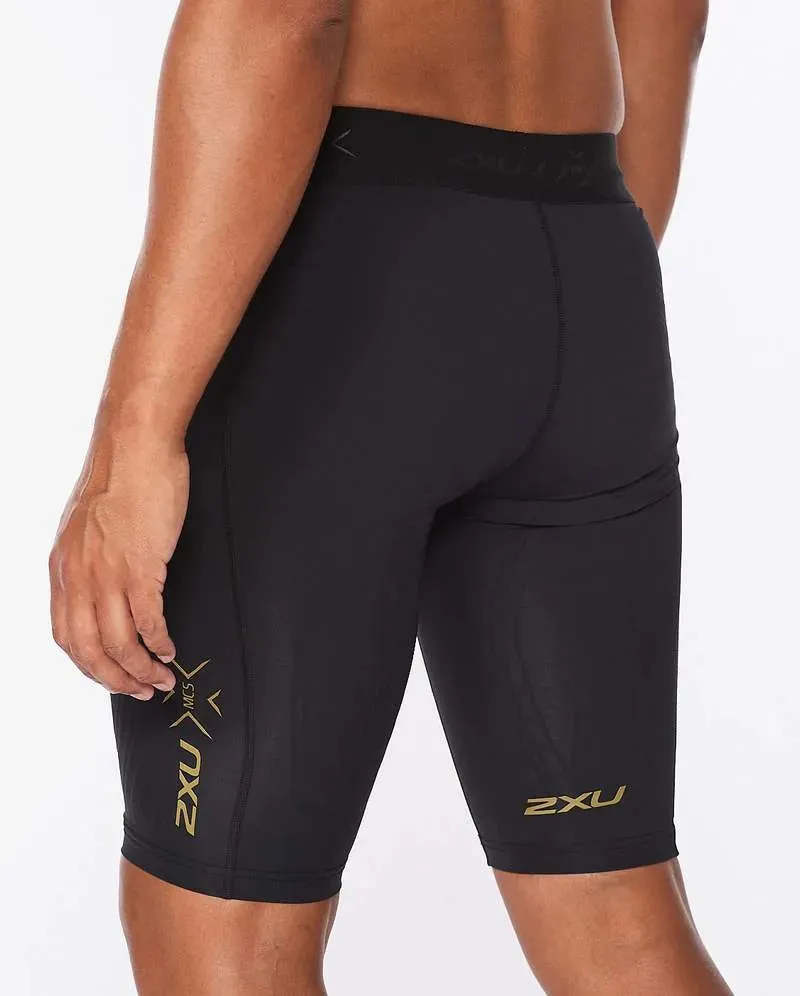 2XU Force Mens Compression Shorts (Black/Gold)