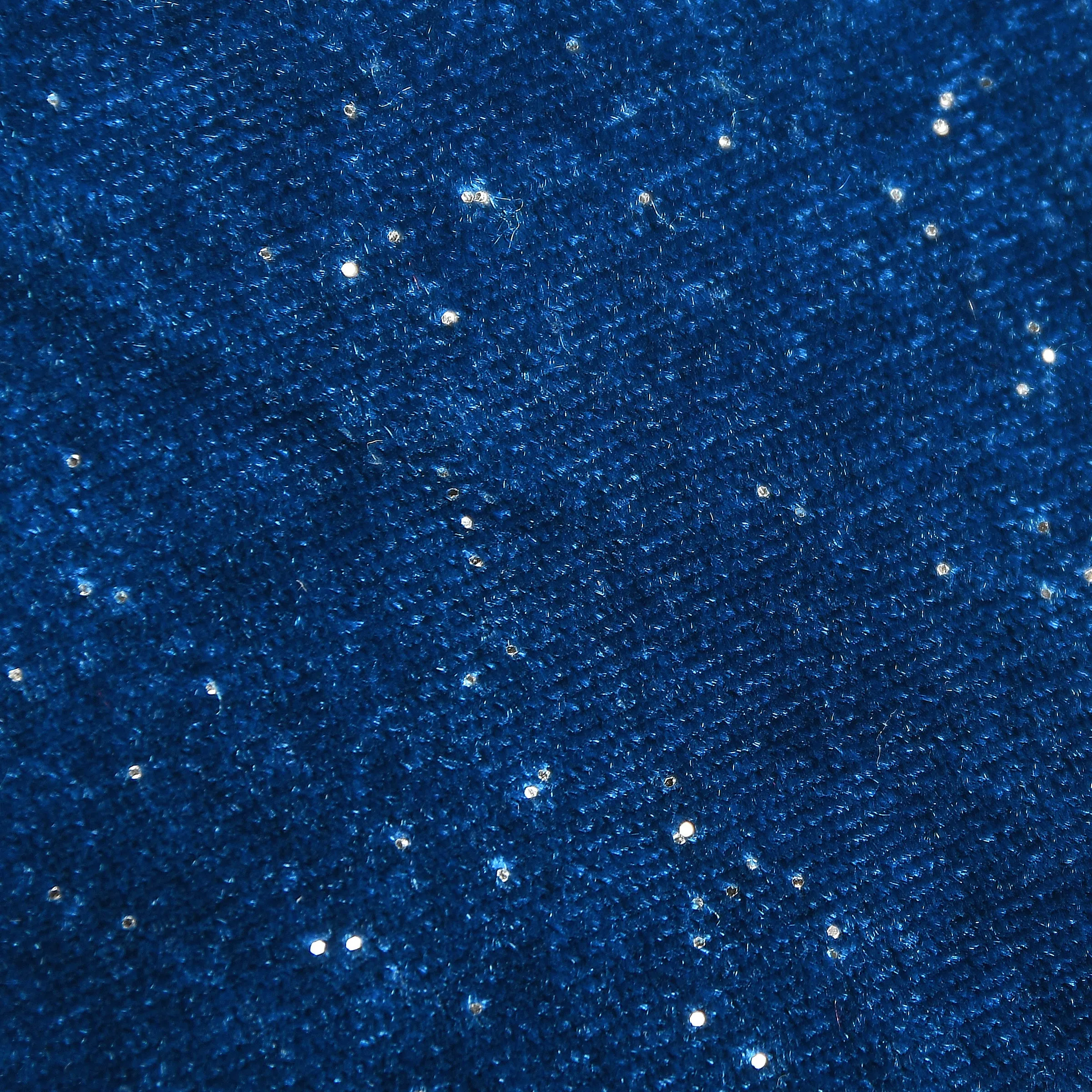 48 in. Arctic Lights Collection Navy and Silver Tree Skirt
