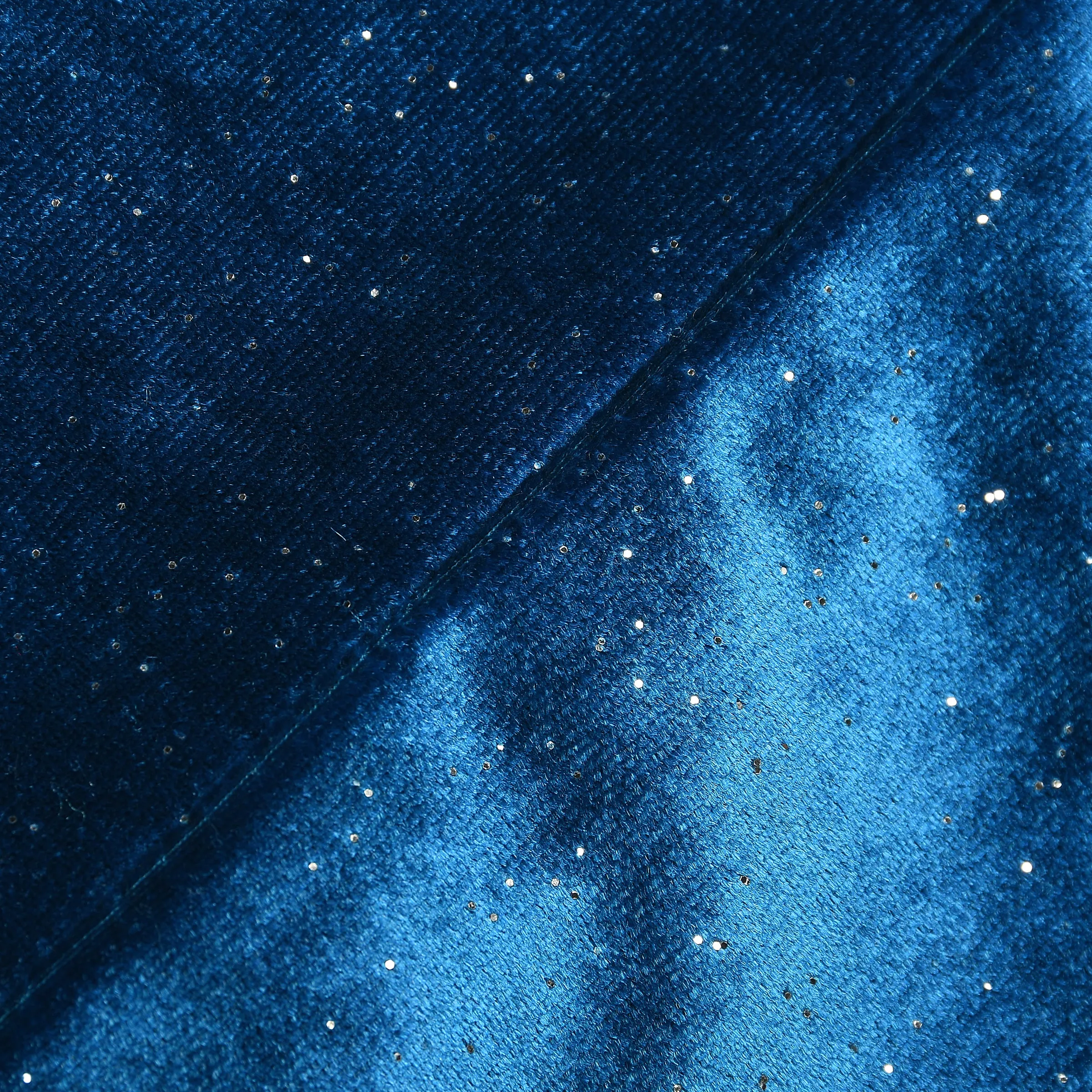 48 in. Arctic Lights Collection Navy and Silver Tree Skirt