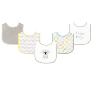 5-Pack Koala Drooler Bibs 02343