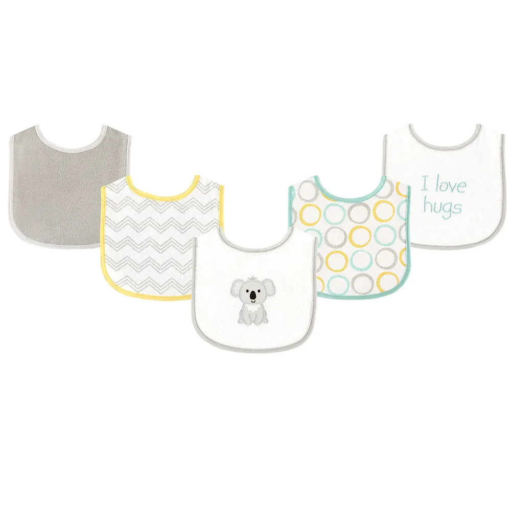 5-Pack Koala Drooler Bibs 02343