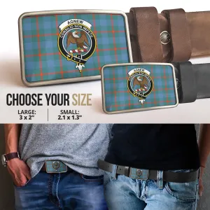 Agnew Ancient Tartan Belt Buckles with Family Crest