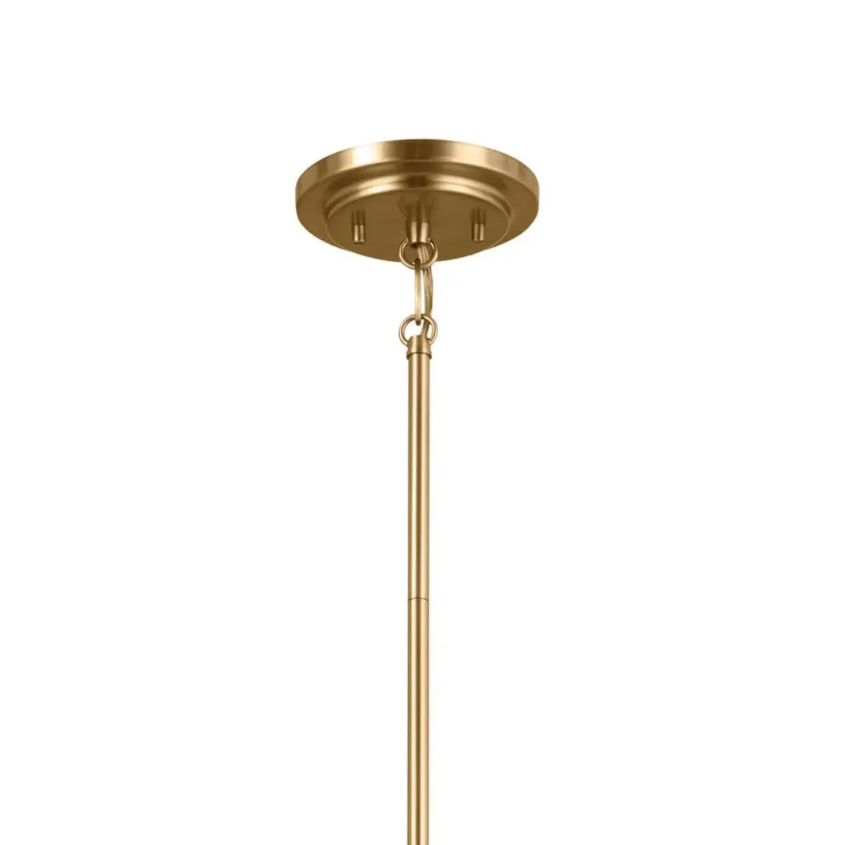 Ali 28" 6-Light Chandelier with Fabric Drum Shade, Brushed Natural Brass Finish