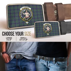 Allardice Tartan Belt Buckles with Family Crest