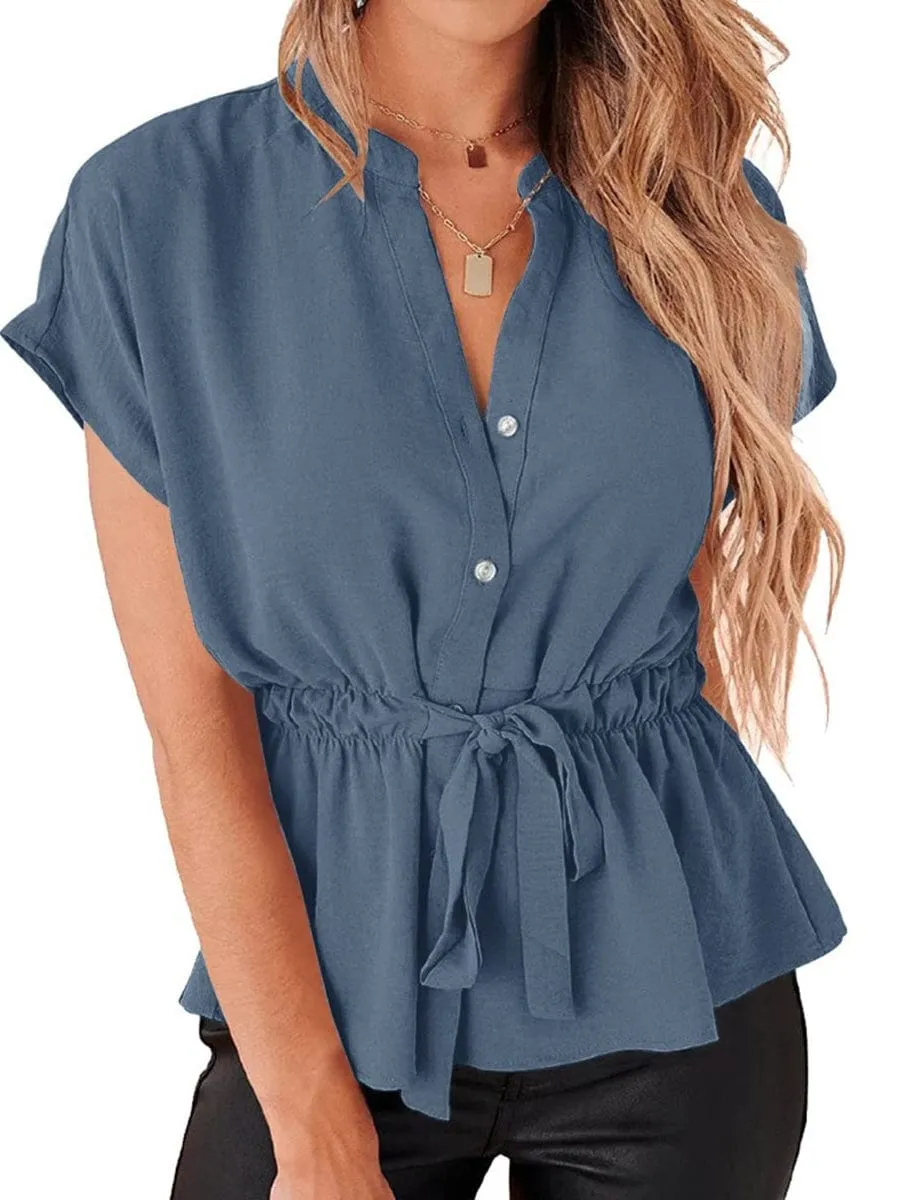 Autumnal Button-Front Dress