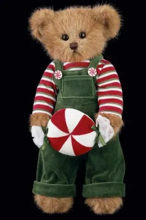 Bearington -  Moe Mint Christmas Holiday Plush Teddy Bear 14 Inches and Retired