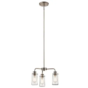 Braelyn 18 in. 3 Lights Chandelier Silver Finish