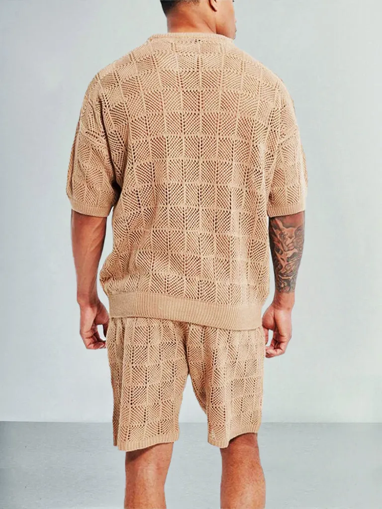 Breathable Loose Fit Mesh Tracksuit Set