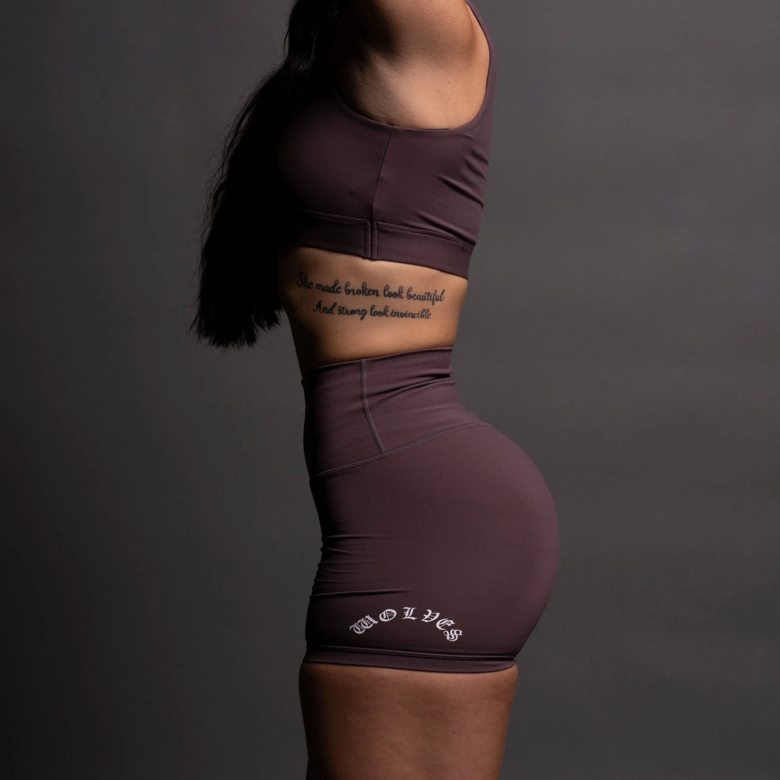 Burnout "Energy" Pump Shorts in Purple Night