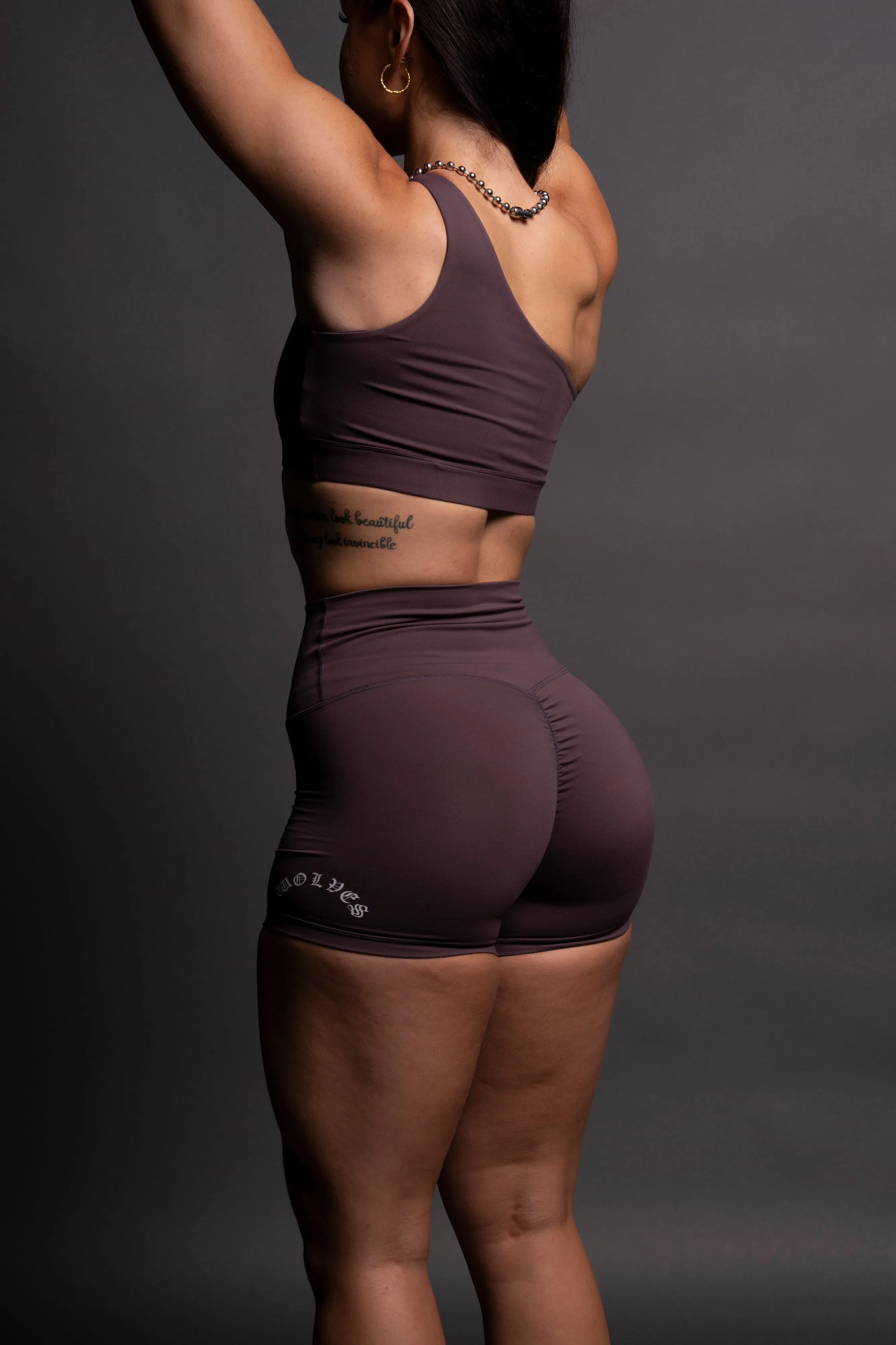 Burnout "Energy" Pump Shorts in Purple Night