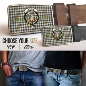 Burns Check Tartan Belt Buckles with Family Crest