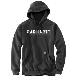 Carhartt Mens Rain Defender Loose Fit Midweight Logo Graphic Hoodie Sweatshirt