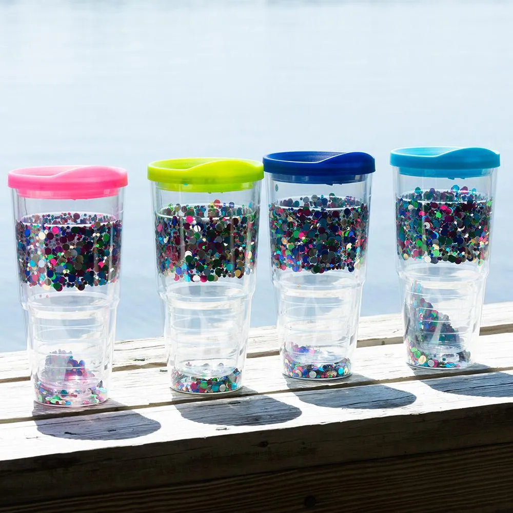 Confetti Tumbler with Lid