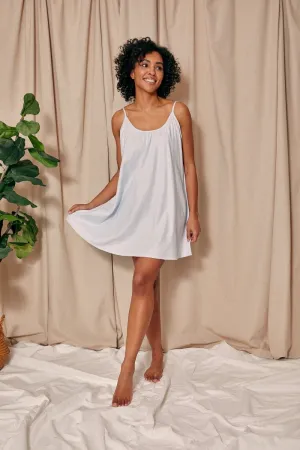 Cotton Modal Swing Chemise in Sky Blue
