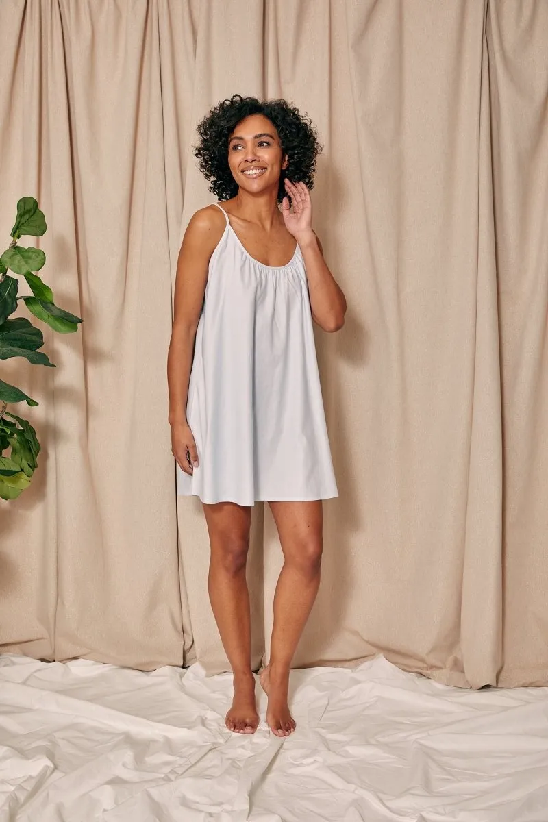 Cotton Modal Swing Chemise in Sky Blue