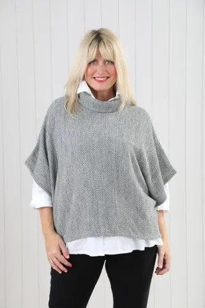 Cowl Neck Poncho Top - Multiple Colours