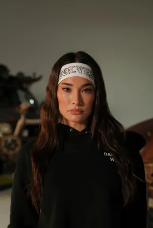 Darc Letter Energy Headband in White