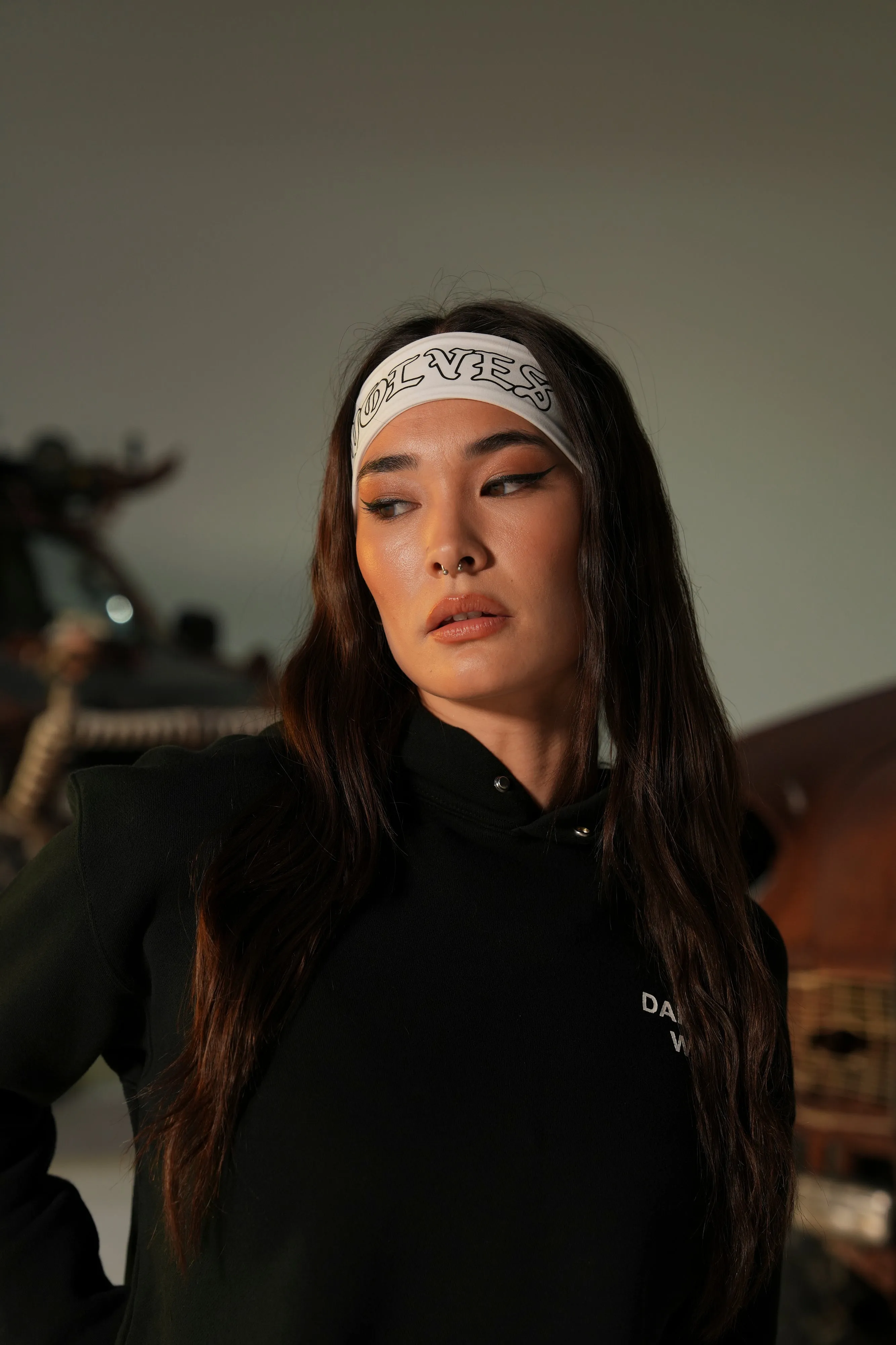 Darc Letter Energy Headband in White