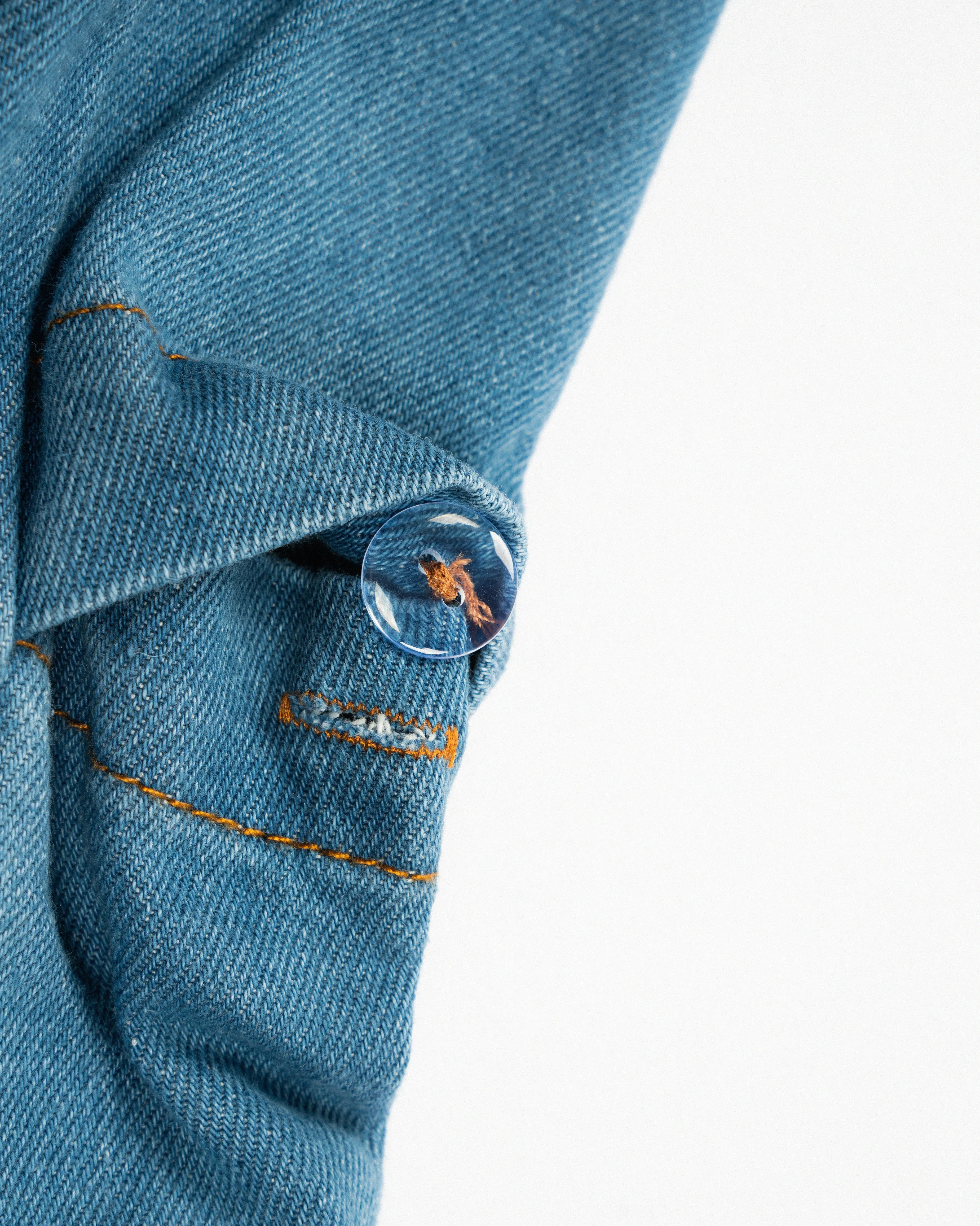 Denim Open Knee Pants (Denim)