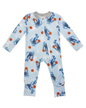 Esme Dribble  Zip Footie in Blue