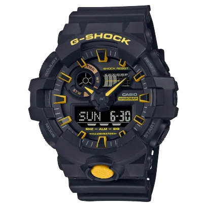 GA-700 Series Analog Digital Watch - Black/Yellow