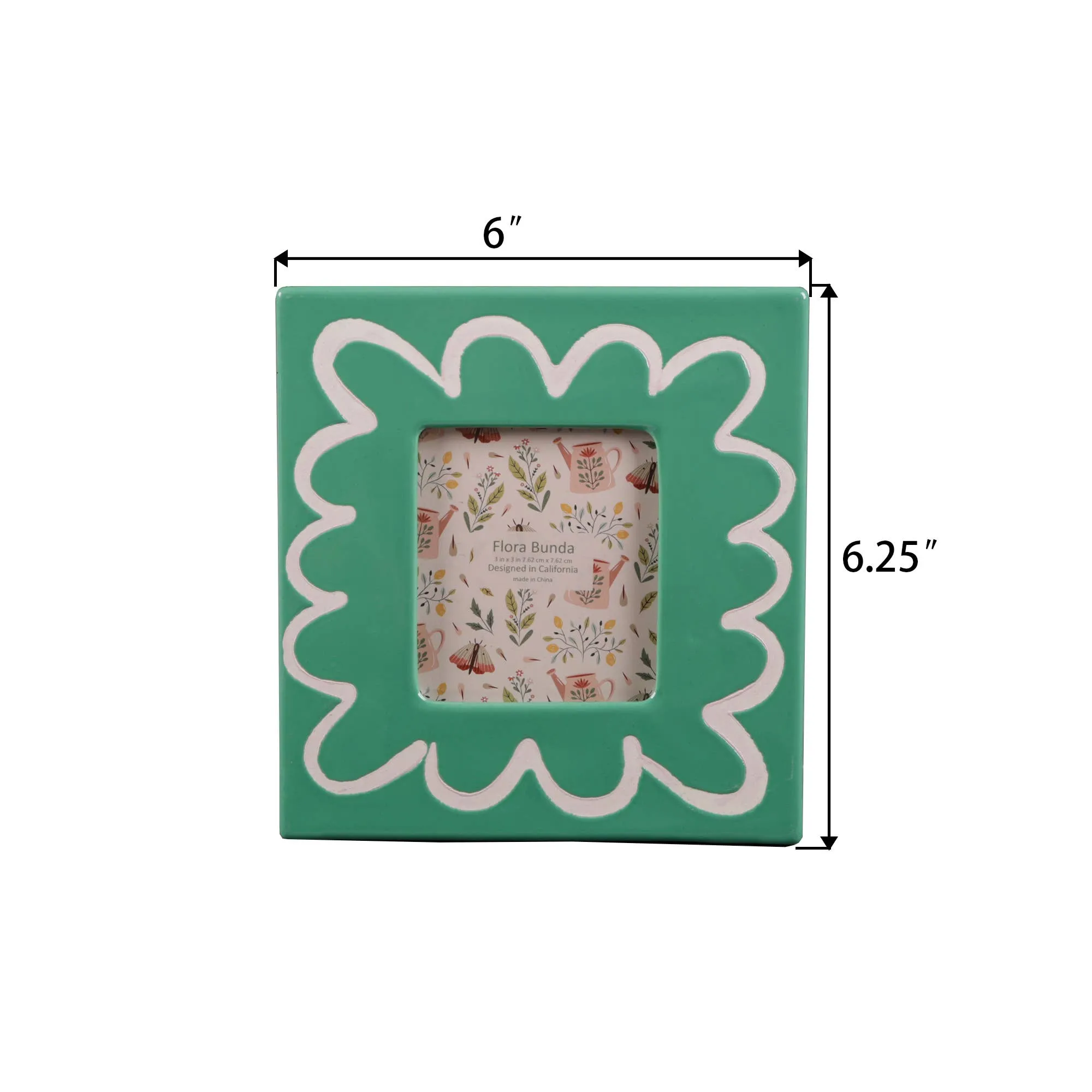 Green Wavey Ceramic Frame