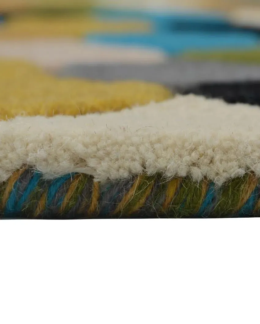 Incredible Multicolor Bubble Design Hand Tufted Wool Carpet
