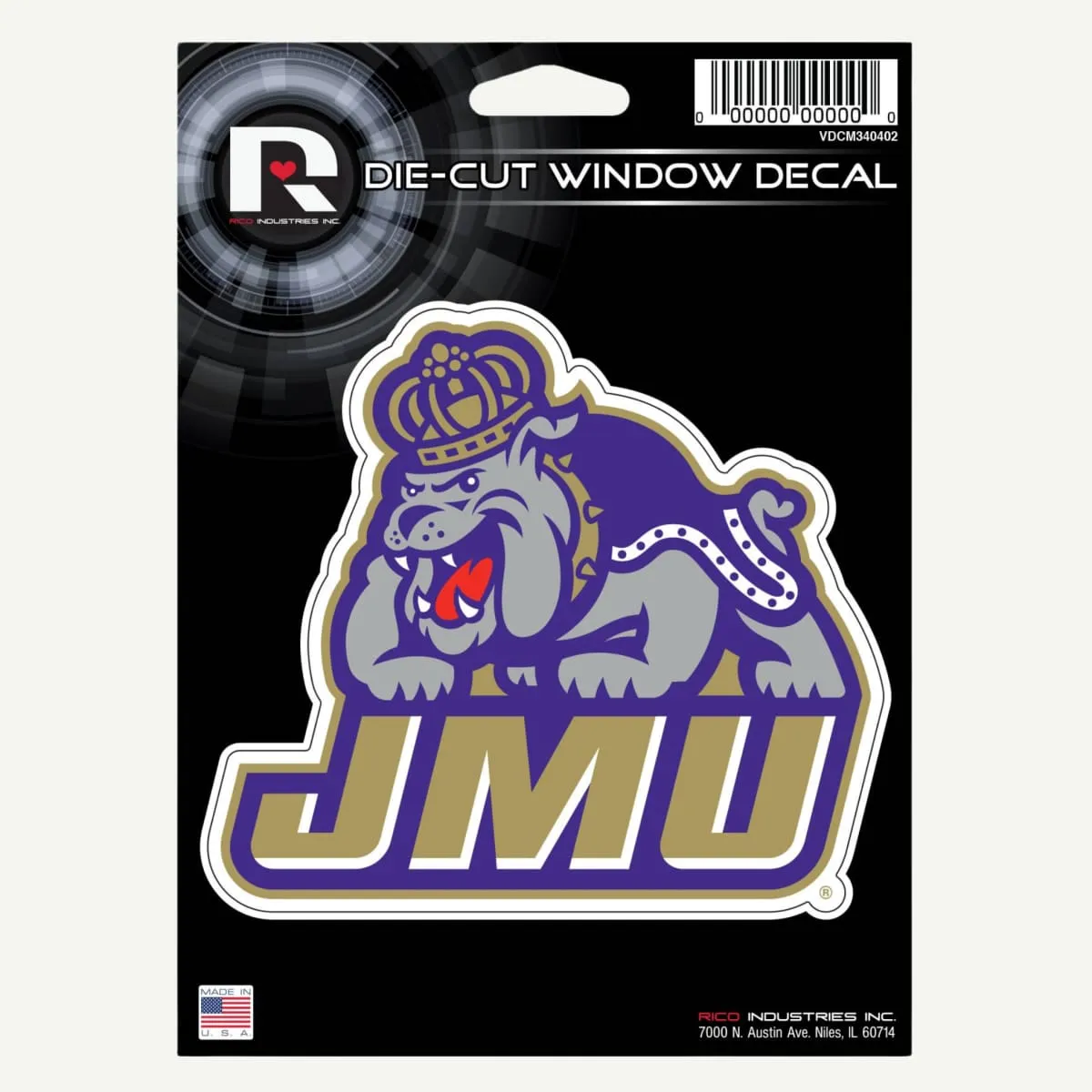 James Madison Dukes Die Cut Window Decal