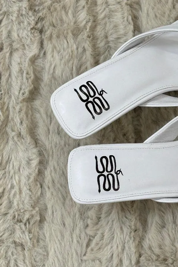 Kitty Heel White