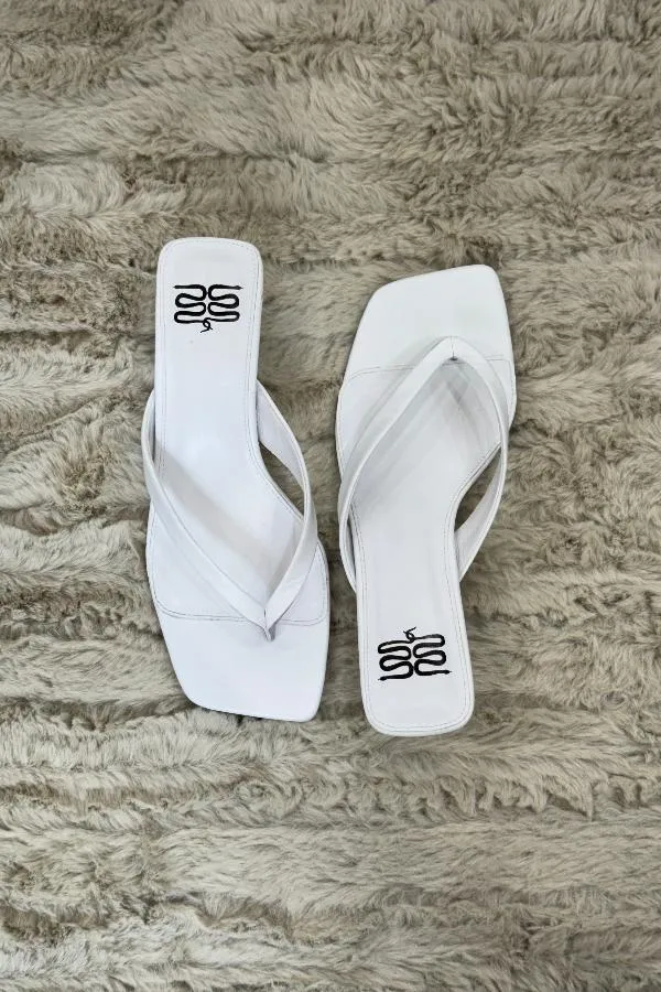 Kitty Heel White