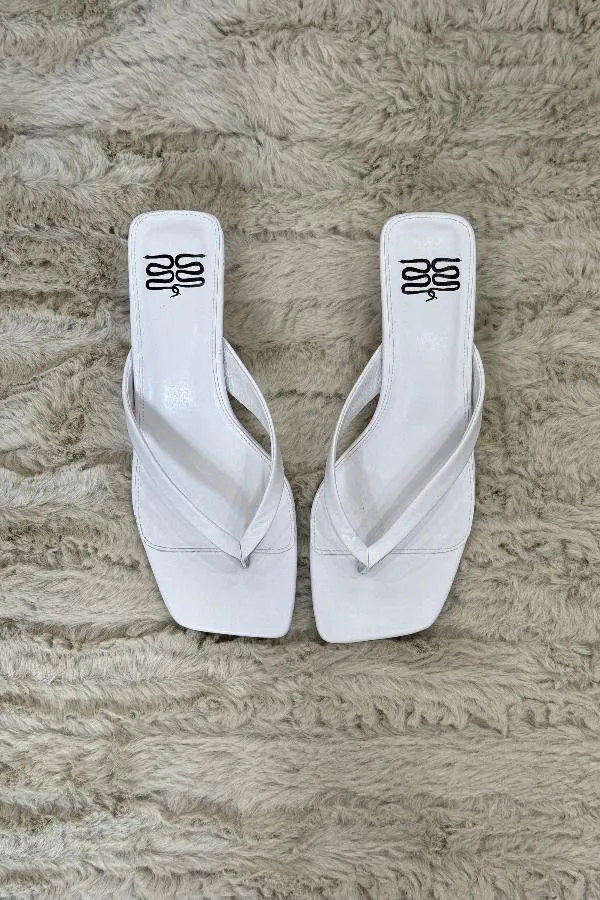 Kitty Heel White