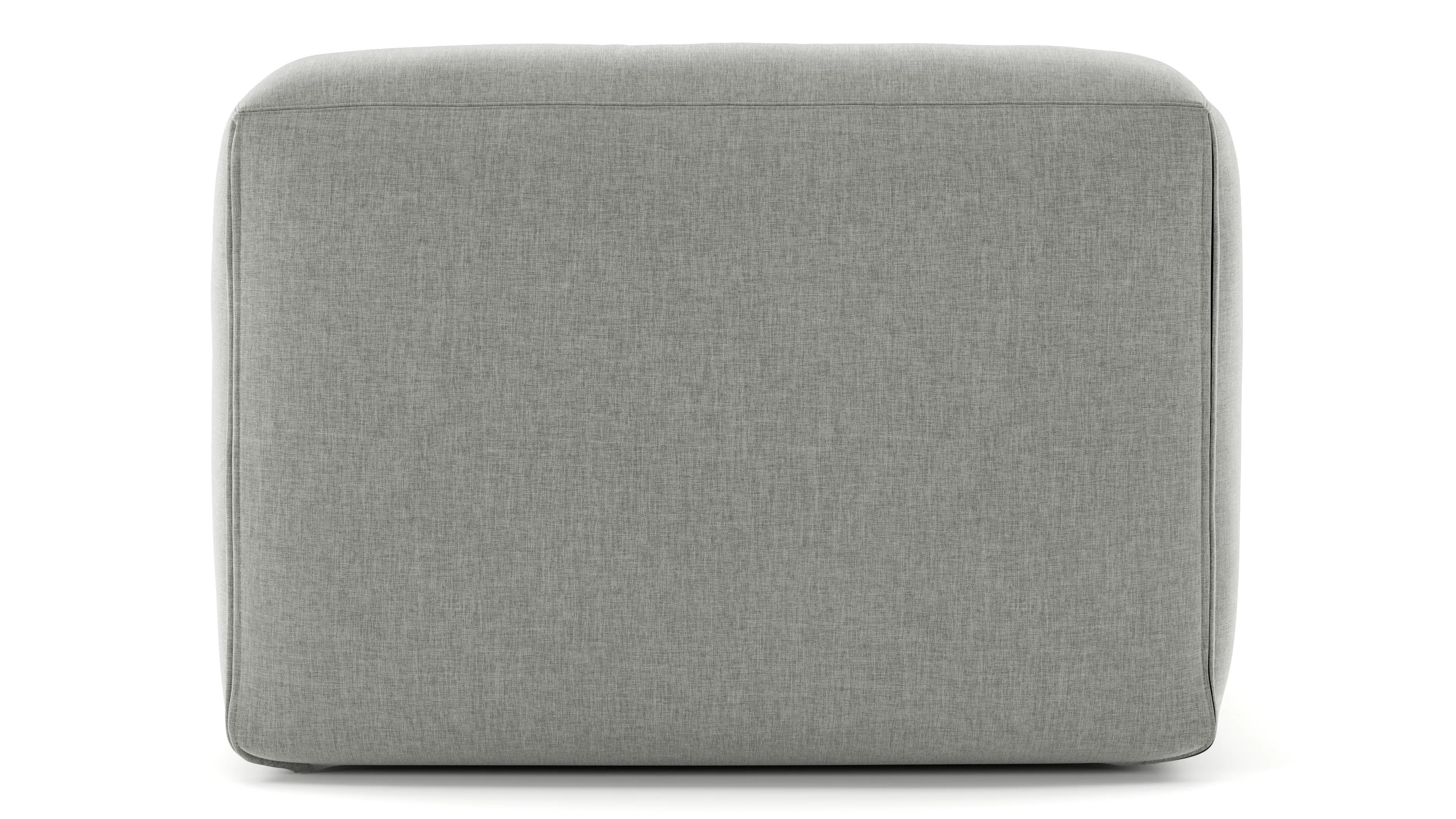 Le Mura - Le Mura Modular Chaise, Soft Gray Brushed Weave