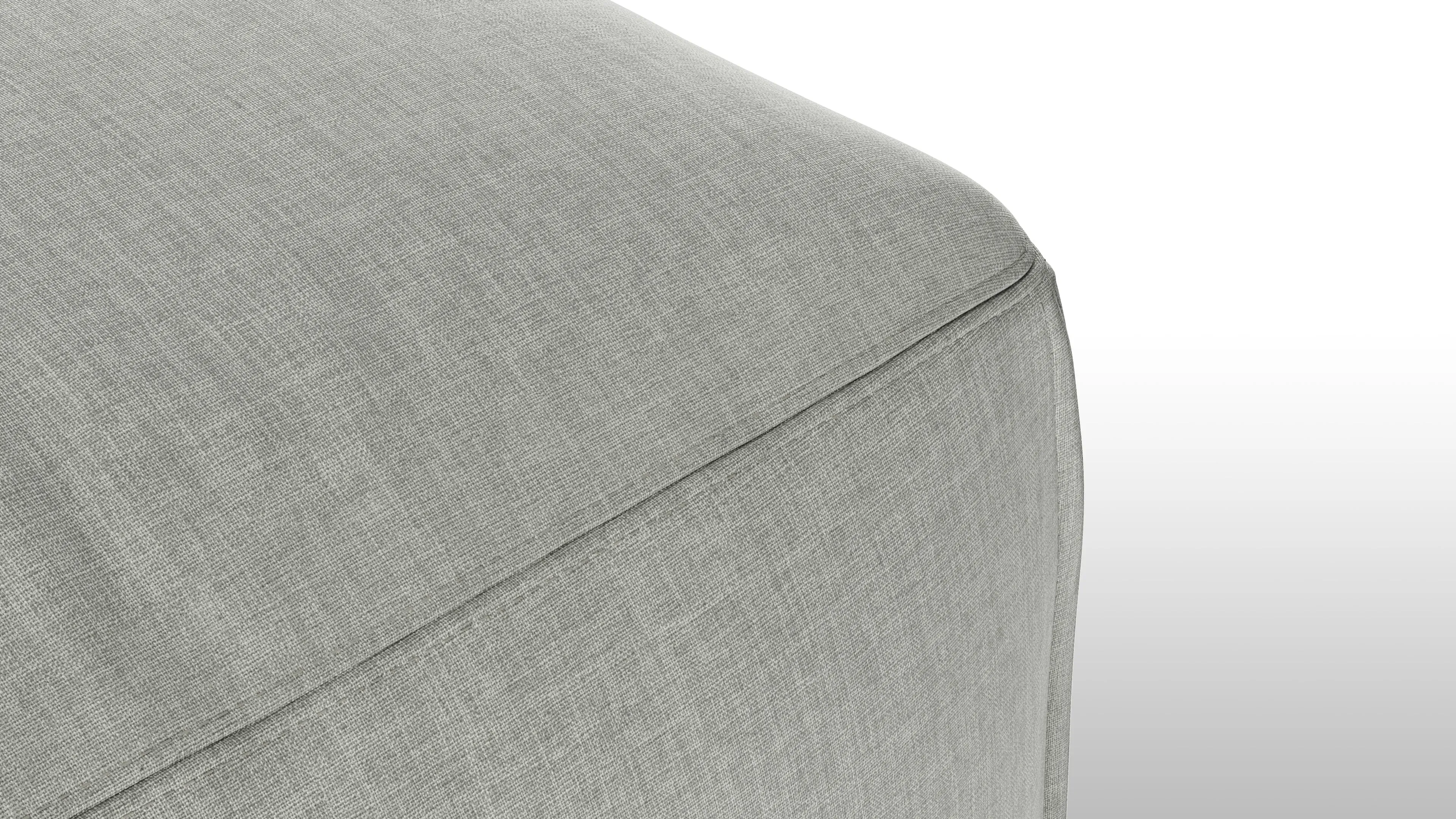 Le Mura - Le Mura Modular Chaise, Soft Gray Brushed Weave
