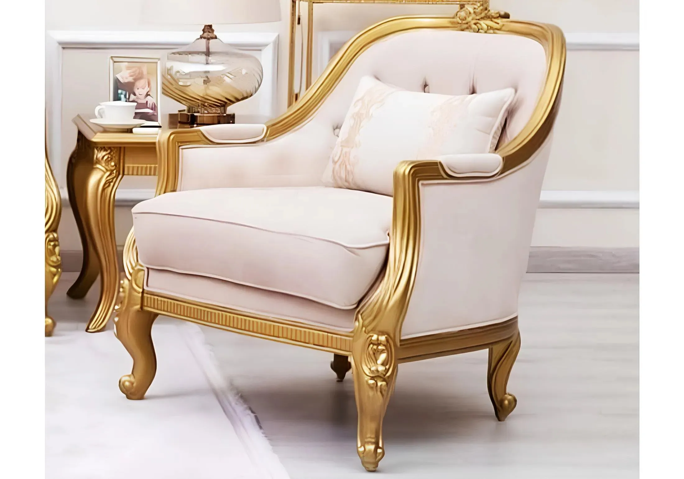 Luxury and Classic Design Wooden Handcrafted Sofa Set