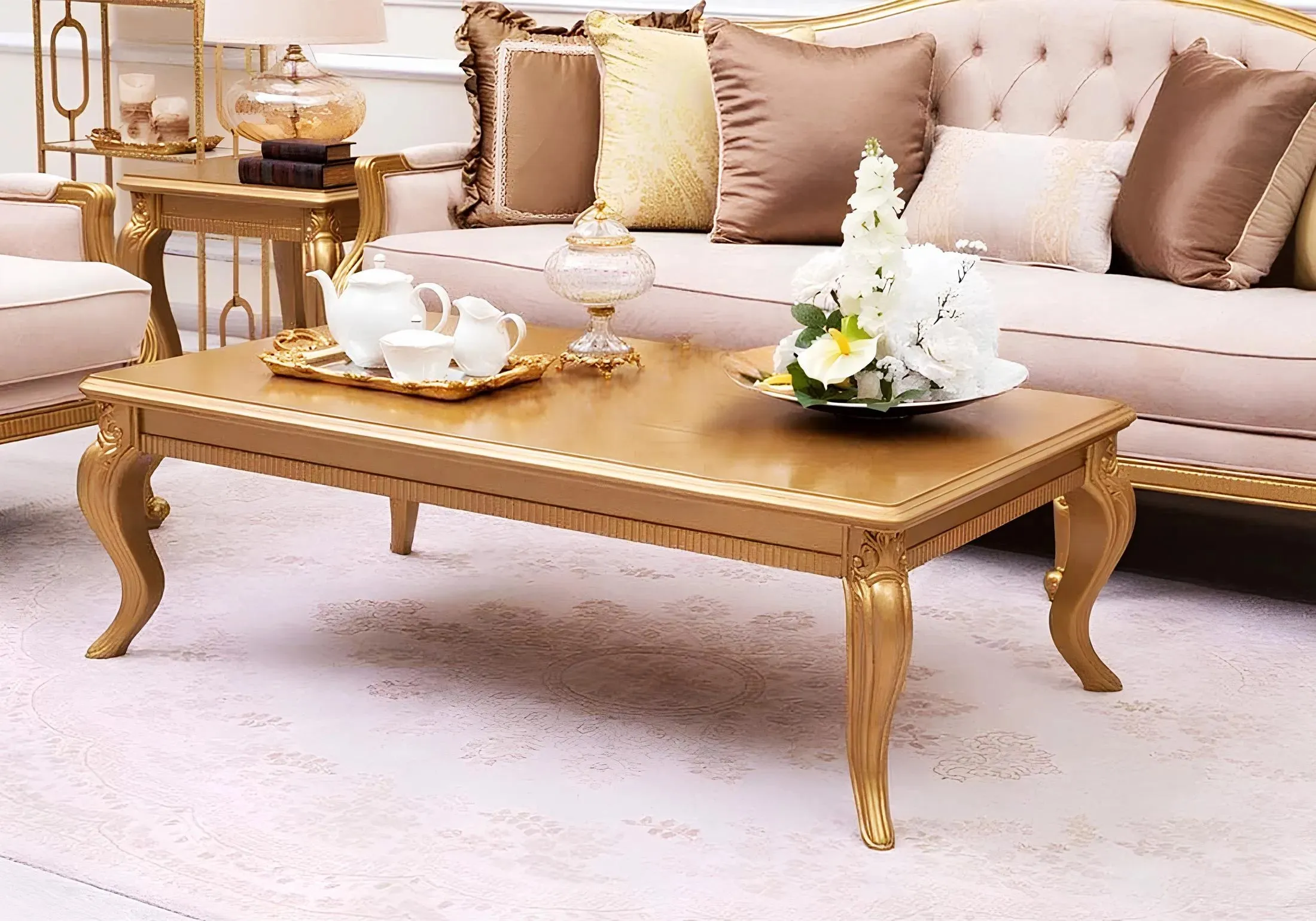Luxury and Classic Design Wooden Handcrafted Sofa Set