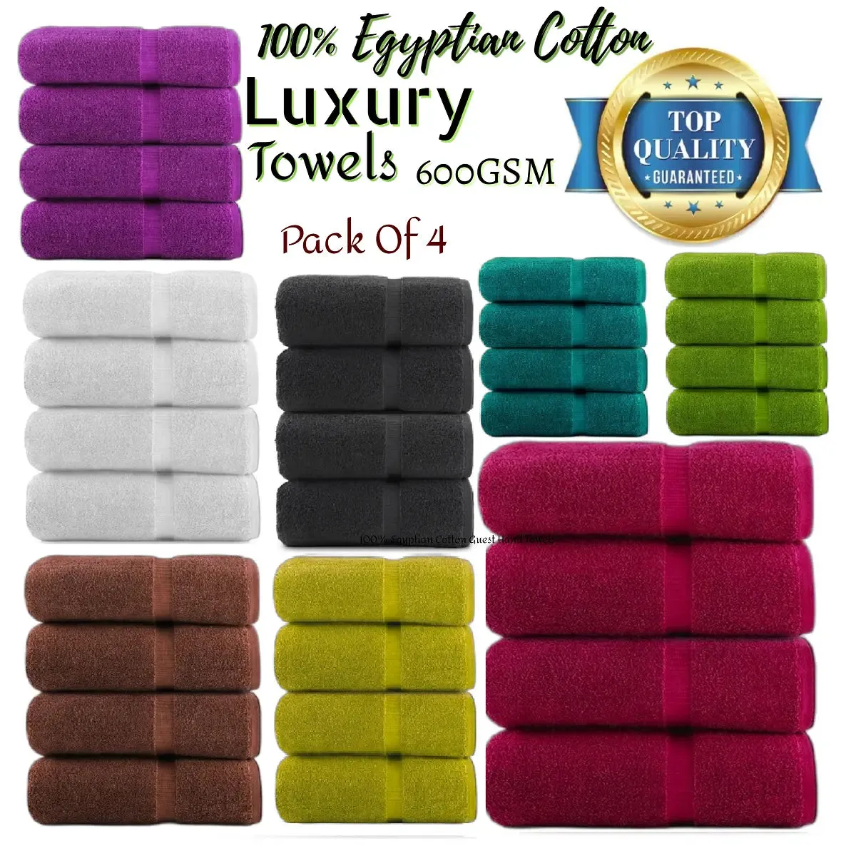 Luxury at Your Fingertips: Buy the Set of 4 High Quality 100% Cotton Hand Towels