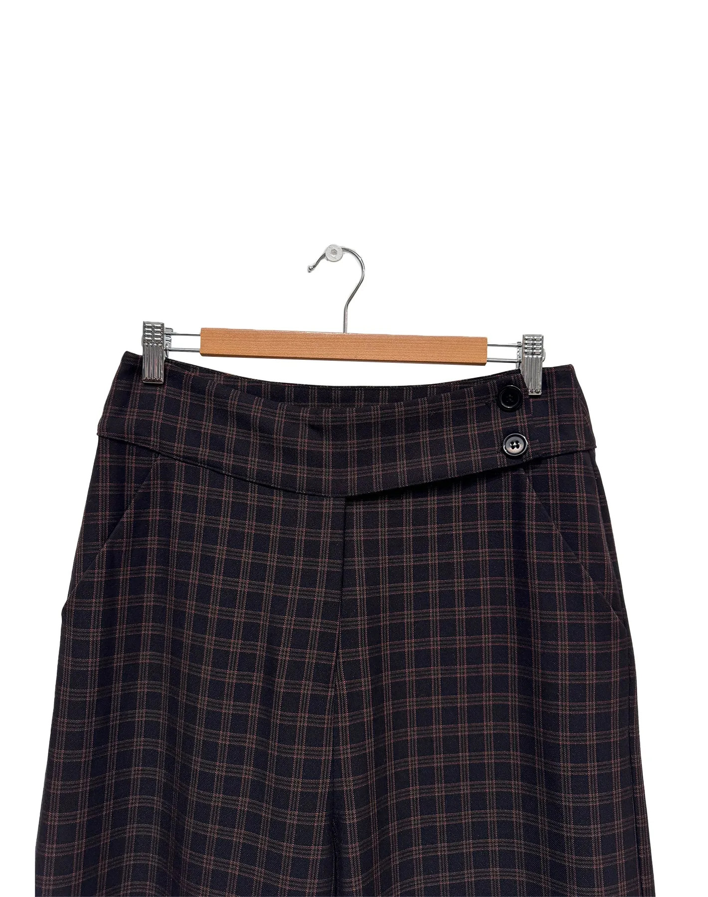 Manhattan Suit Pant in Crepe Check