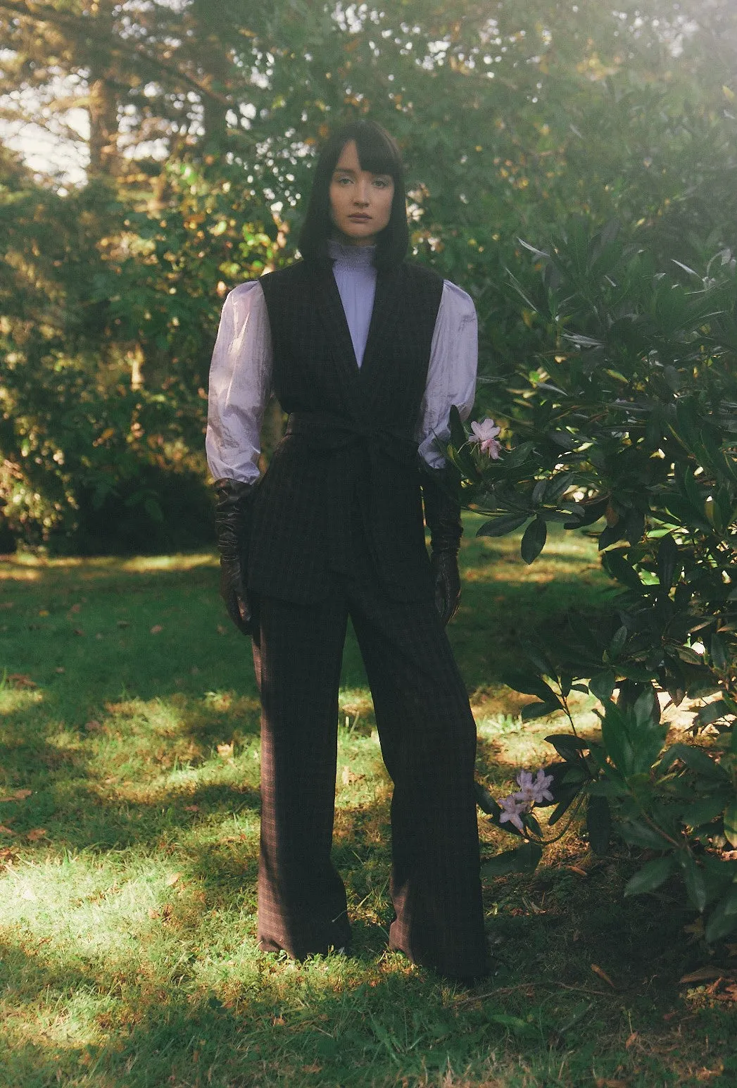 Manhattan Suit Pant in Crepe Check