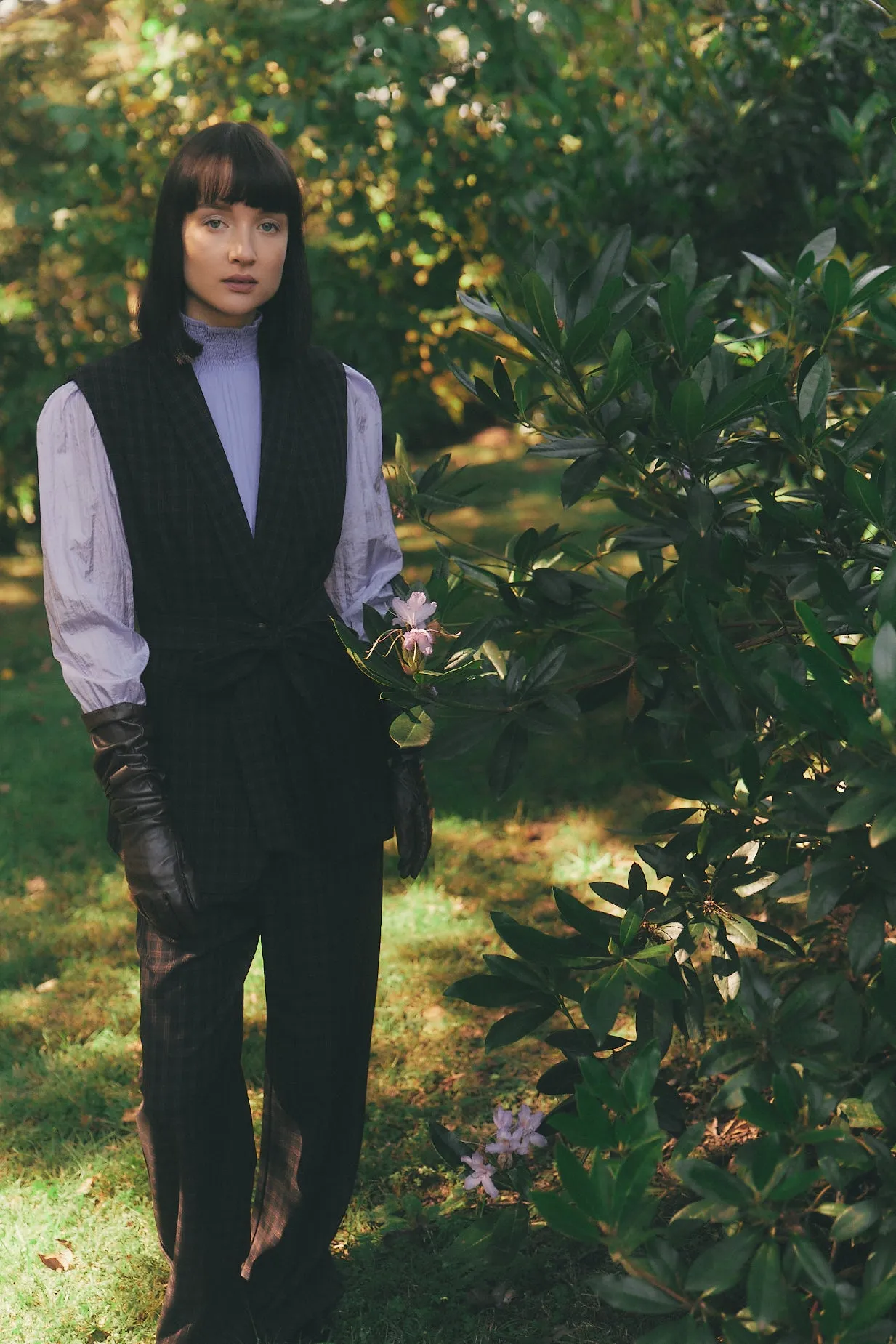 Manhattan Suit Pant in Crepe Check