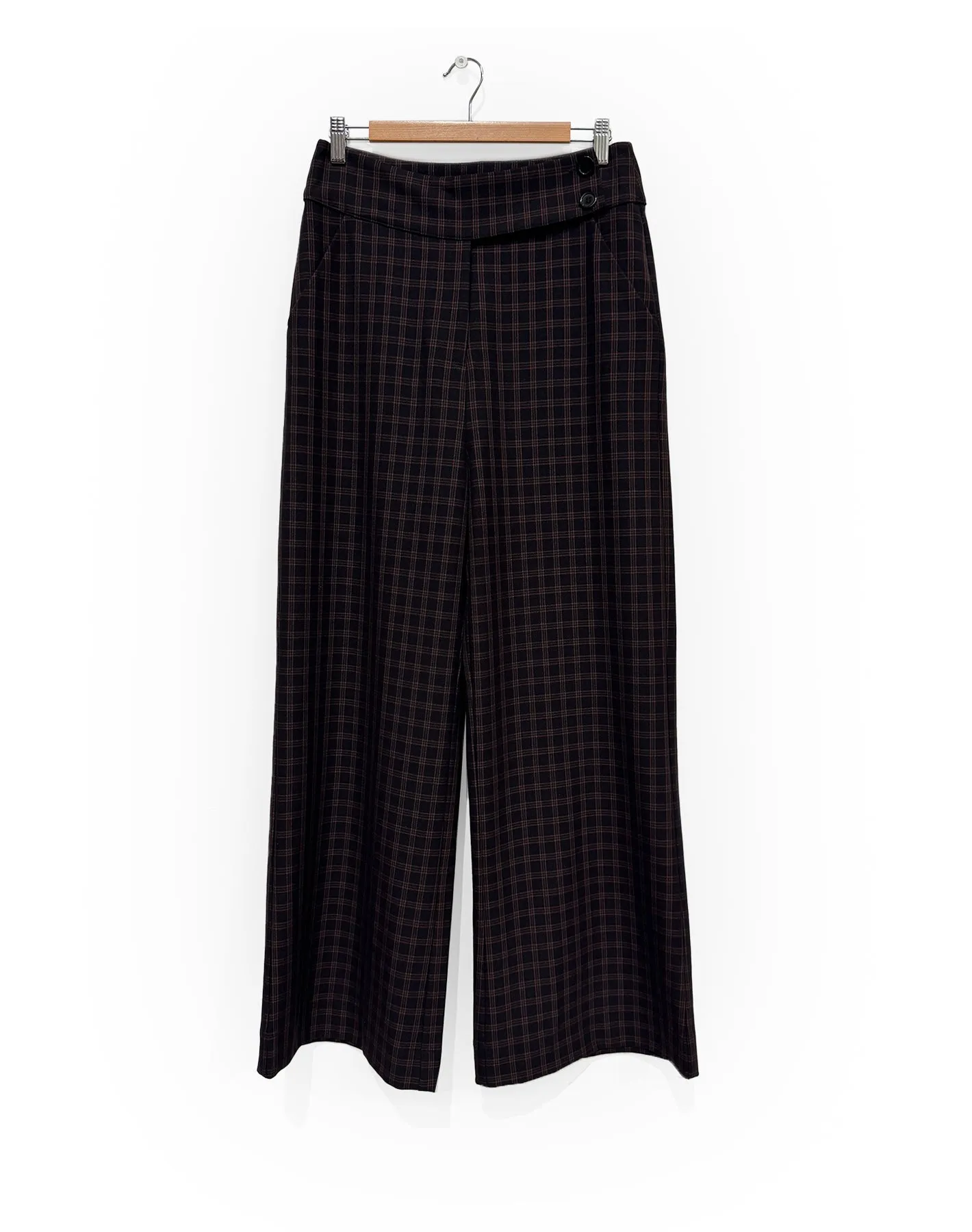 Manhattan Suit Pant in Crepe Check