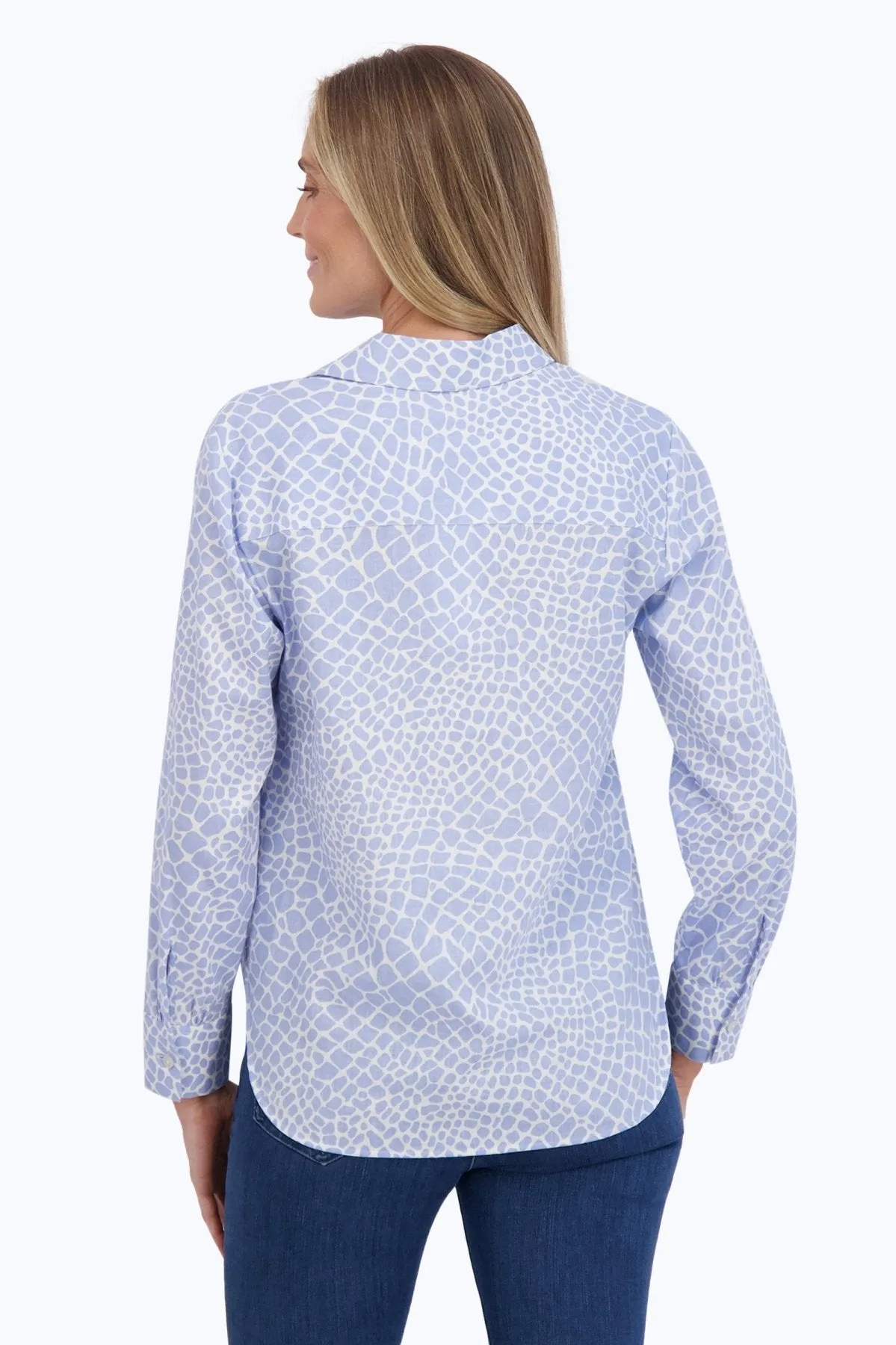 Meghan Easy Care Linen Giraffe Shirt