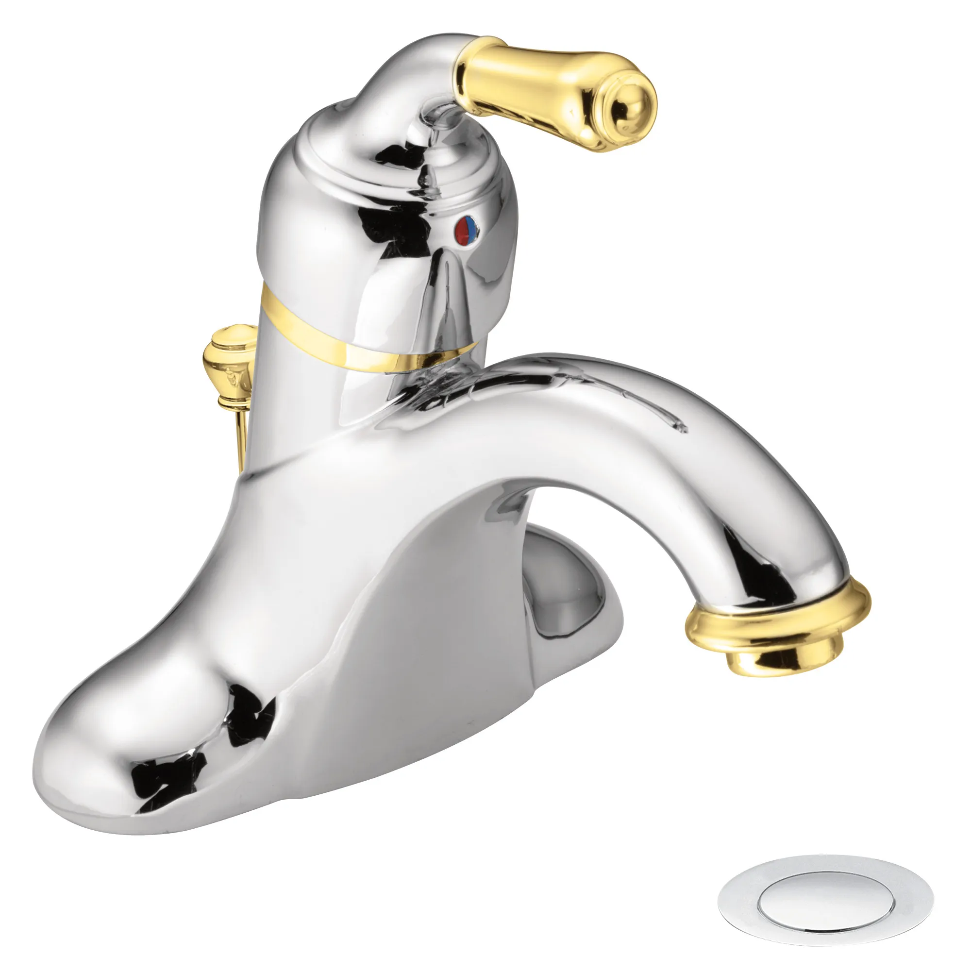 Monticello Chrome one-handle low arc bathroom faucet