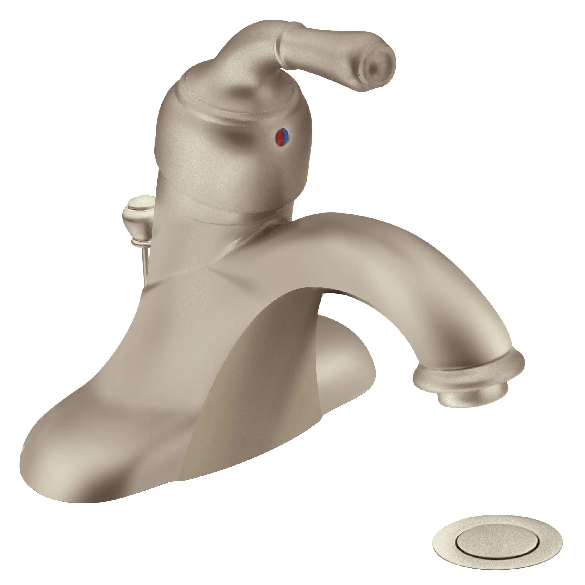 Monticello Chrome one-handle low arc bathroom faucet