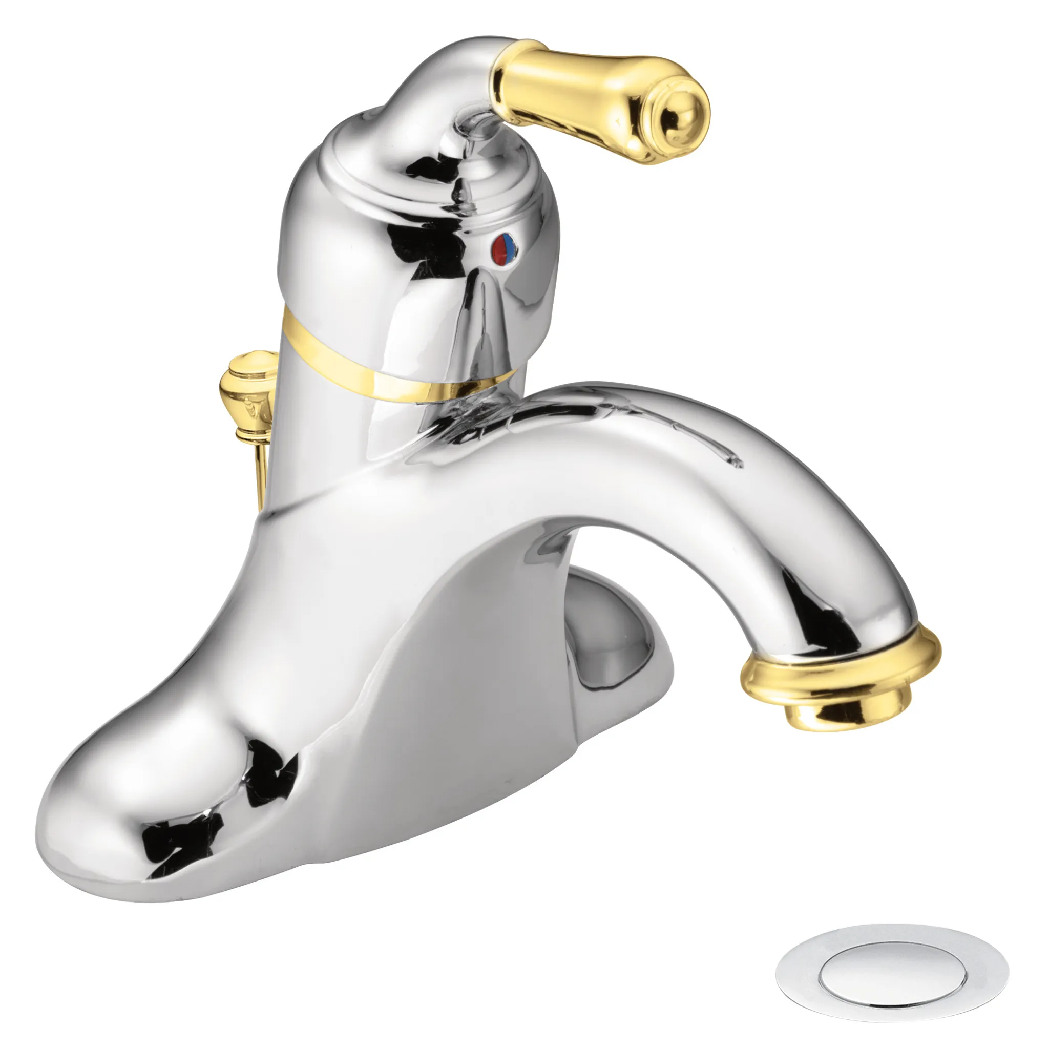 Monticello Chrome one-handle low arc bathroom faucet