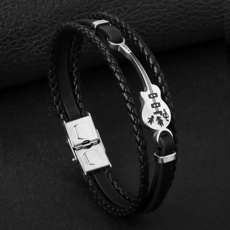 Musical Charm Bracelet Stylish Gift for Trendy Guitar Enthusiasts