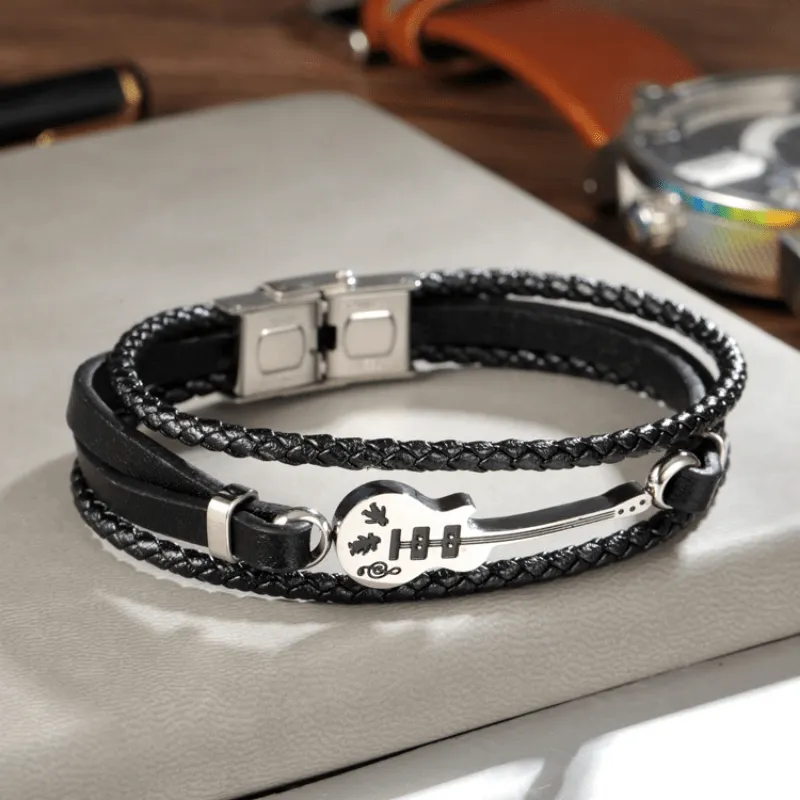 Musical Charm Bracelet Stylish Gift for Trendy Guitar Enthusiasts