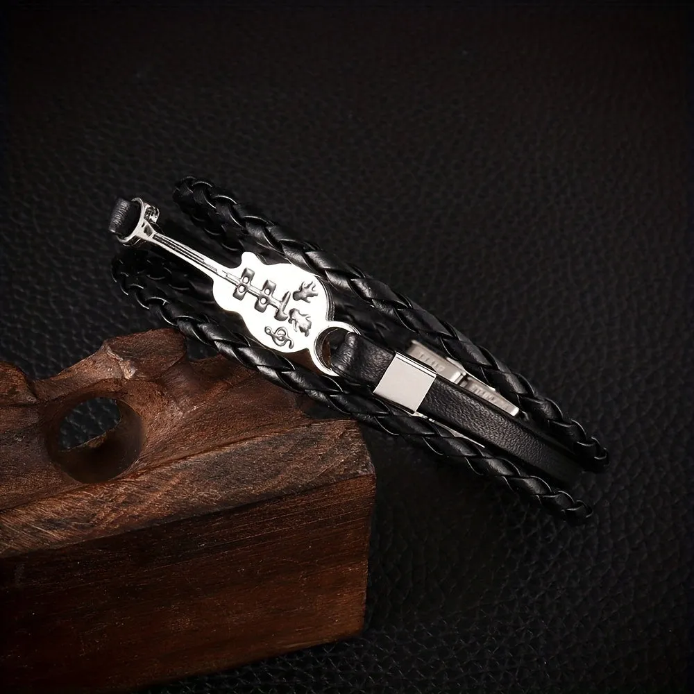 Musical Charm Bracelet Stylish Gift for Trendy Guitar Enthusiasts