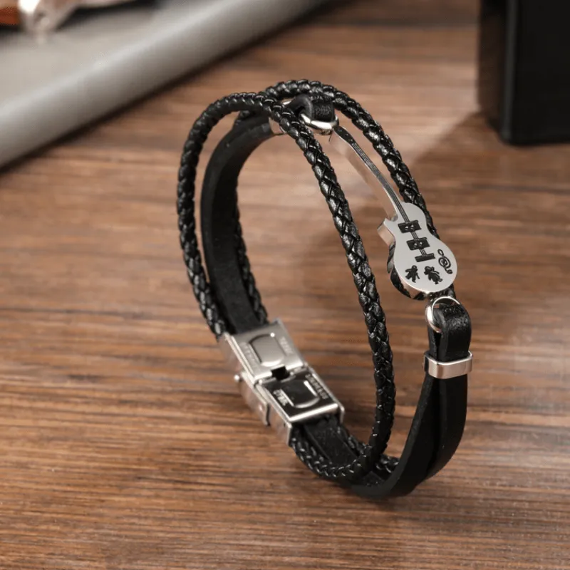 Musical Charm Bracelet Stylish Gift for Trendy Guitar Enthusiasts