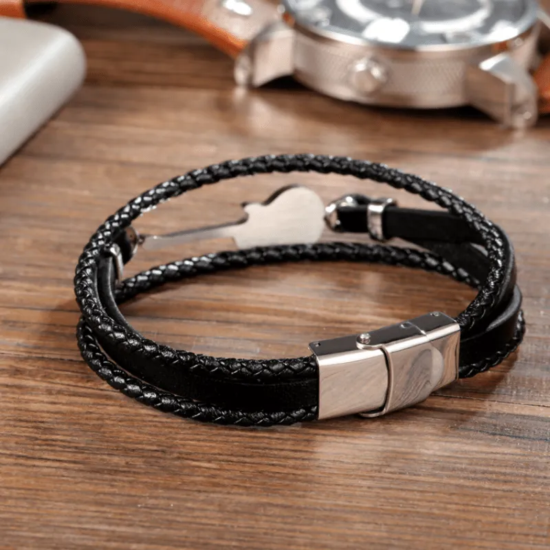 Musical Charm Bracelet Stylish Gift for Trendy Guitar Enthusiasts